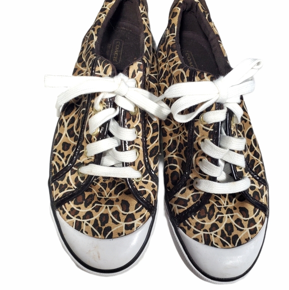 Coach Barrett Cheetah Sneakers size 8 1/2 - Picture 2 of 4